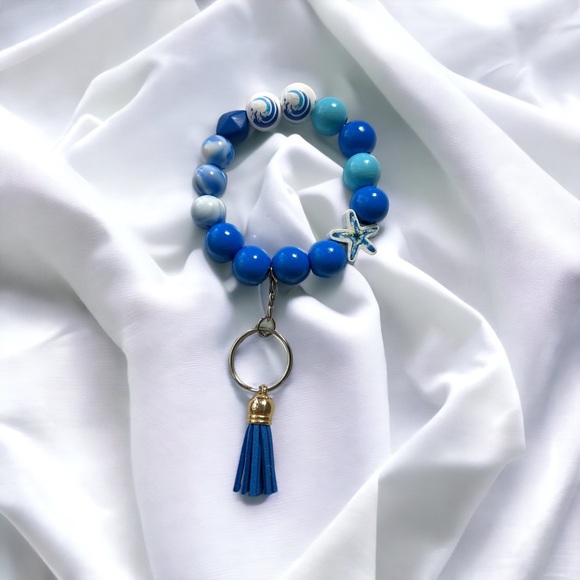 Wood beads Keychain - Picture 2 of 2